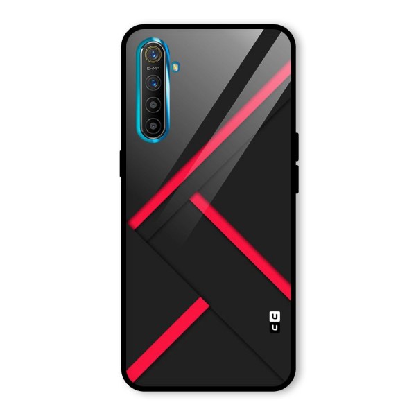 Red Disort Stripes Glass Back Case for Realme X2