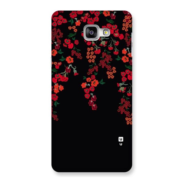 Red Floral Pattern Back Case for Galaxy A9