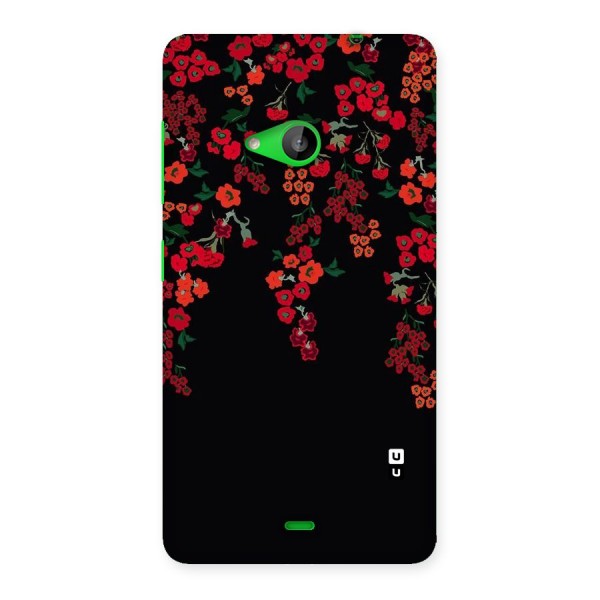 Red Floral Pattern Back Case for Lumia 535