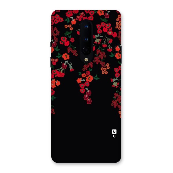 Red Floral Pattern Back Case for OnePlus 8