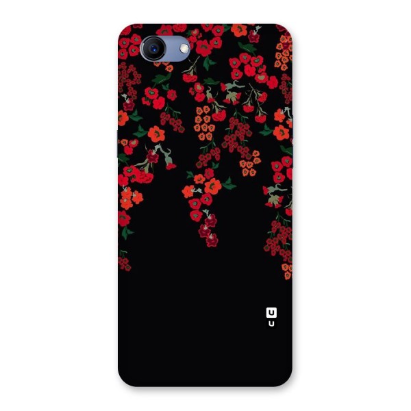 Red Floral Pattern Back Case for Oppo Realme 1