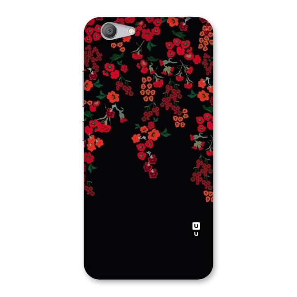 Red Floral Pattern Back Case for Vivo Y53