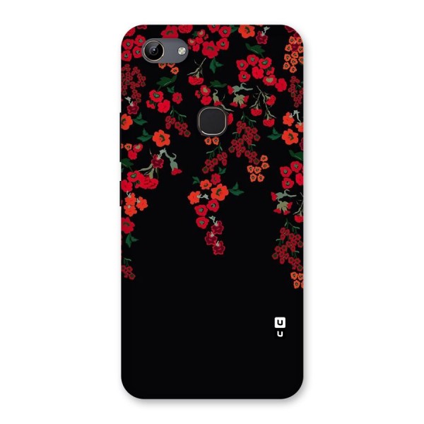 Red Floral Pattern Back Case for Vivo Y81