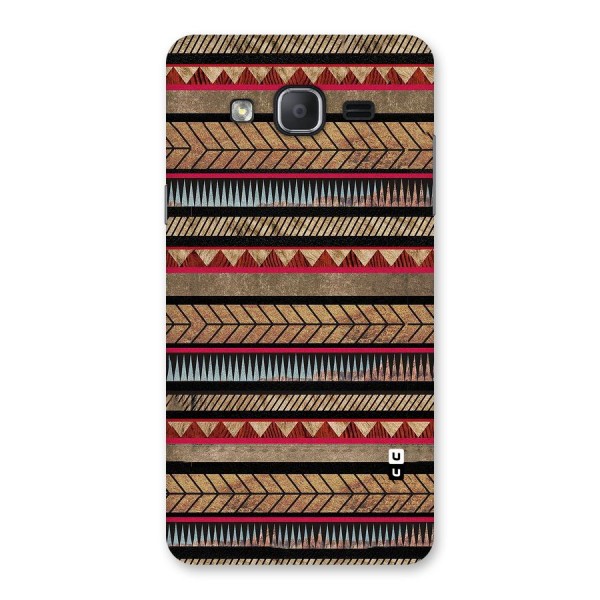 Red Indie Pattern Back Case for Galaxy On7 2015