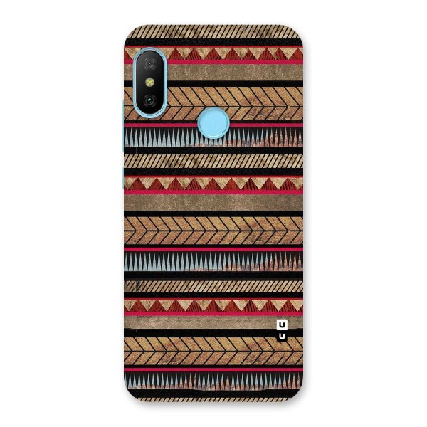 Red Indie Pattern Back Case for Redmi 6 Pro