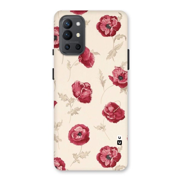 Red Rose Floral Art Back Case for OnePlus 9R