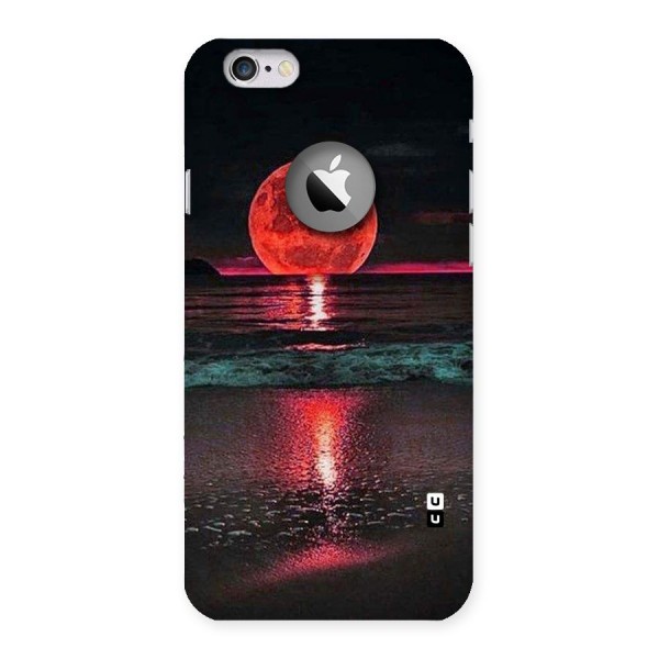 Red Sun Ocean Back Case for iPhone 6 Logo Cut