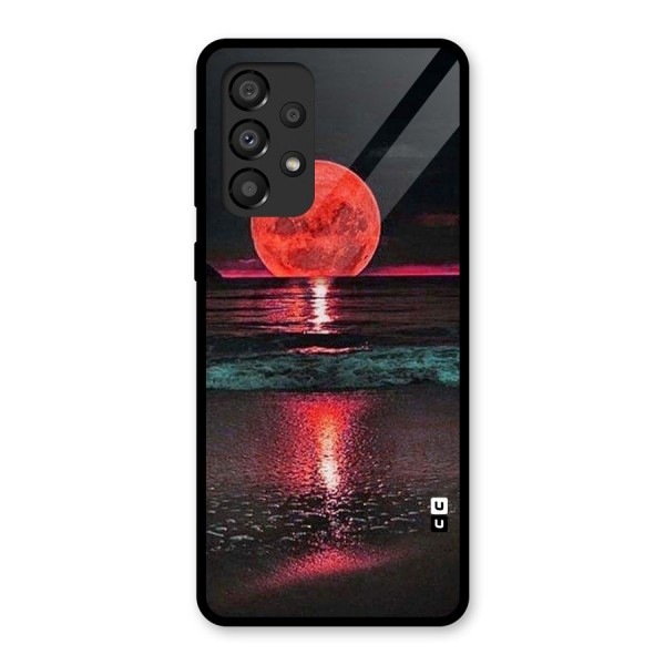 Red Sun Ocean Glass Back Case for Galaxy A33 5G