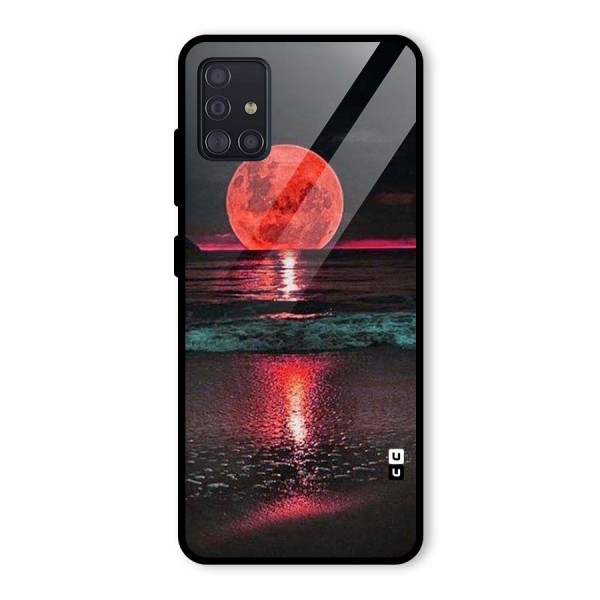 Red Sun Ocean Glass Back Case for Galaxy A51