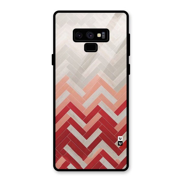 Reds and Greys Glass Back Case for Galaxy Note 9