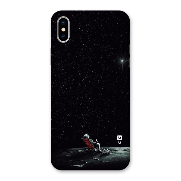 Resting Spaceman Face Back Case for iPhone X
