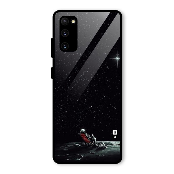 Resting Spaceman Face Glass Back Case for Galaxy S20 FE