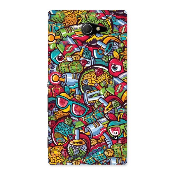 Retro Diamond Design Back Case for Sony Xperia M2