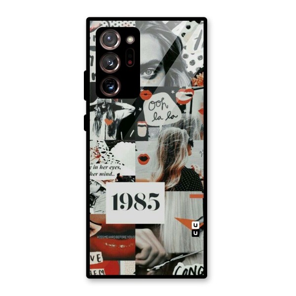 Retro Pattern Glass Back Case for Galaxy Note 20 Ultra
