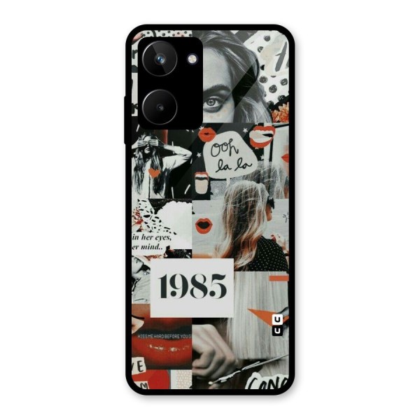 Retro Pattern Glass Back Case for Realme 10