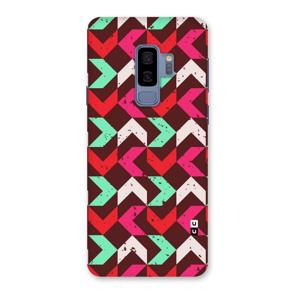 Retro Red Pink Pattern Back Case for Galaxy S9 Plus