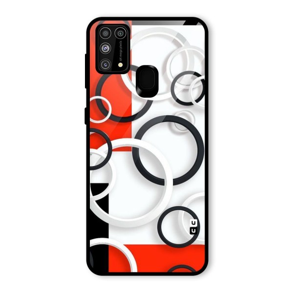 Rings Abstract Glass Back Case for Galaxy M31
