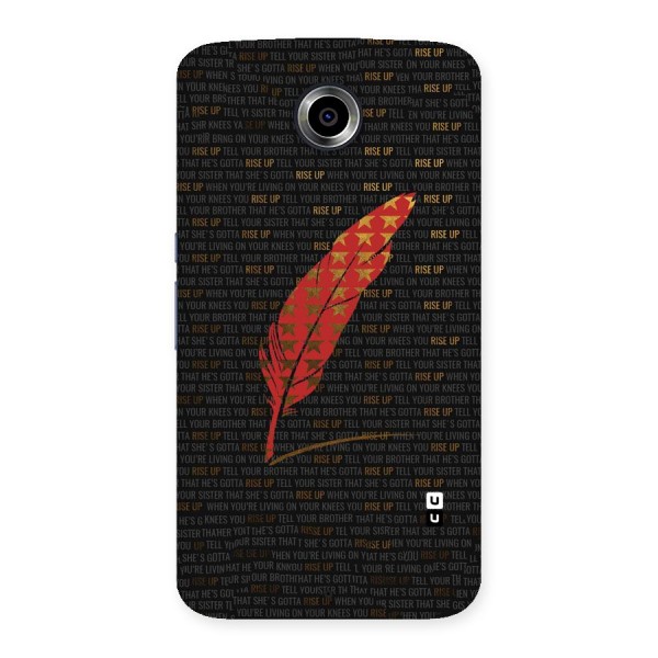 Rise Up Feather Back Case for Nexsus 6