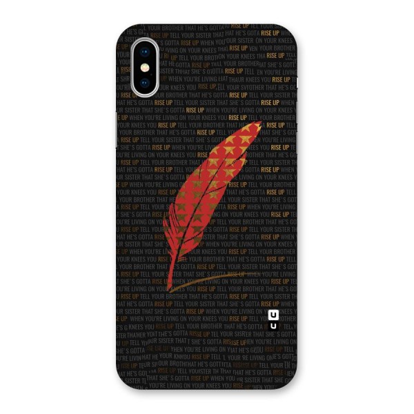 Rise Up Feather Back Case for iPhone X