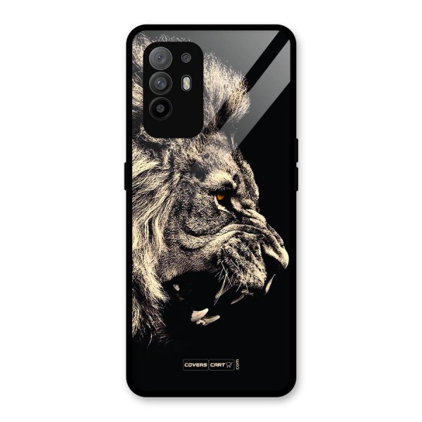 Roaring Lion Glass Back Case for Oppo F19 Pro Plus 5G