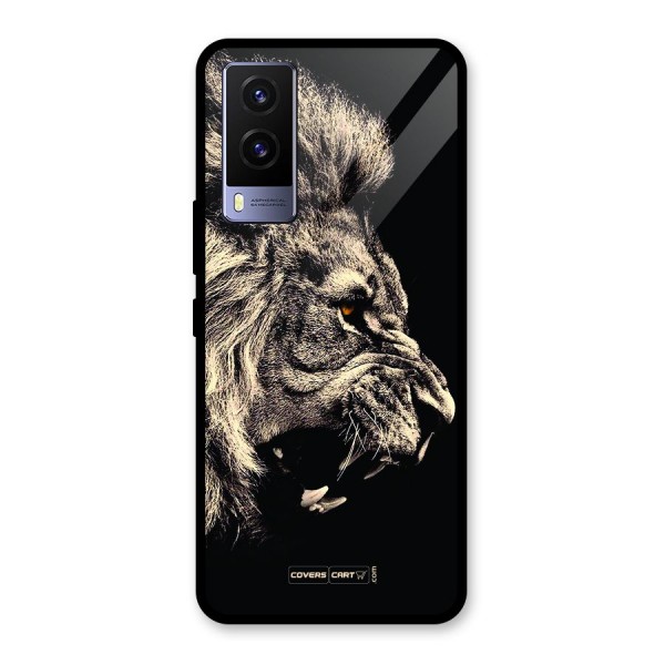 Roaring Lion Glass Back Case for Vivo V21e 5G