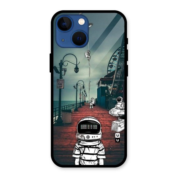Robotic Design Glass Back Case for iPhone 13 Mini