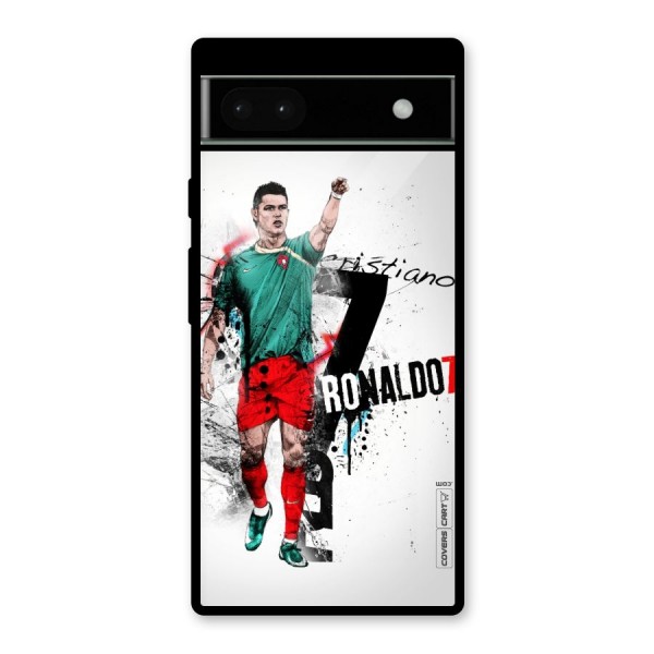 Ronaldo In Portugal Jersey Glass Back Case for Google Pixel 6a