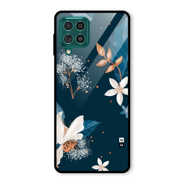 Royal Floral Glass Back Case for Galaxy F62