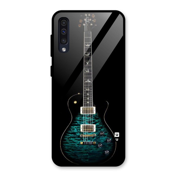 Royal Green Guitar Glass Back Case for Galaxy A50
