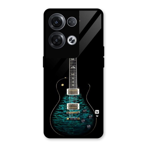 Royal Green Guitar Glass Back Case for Oppo Reno8 Pro 5G