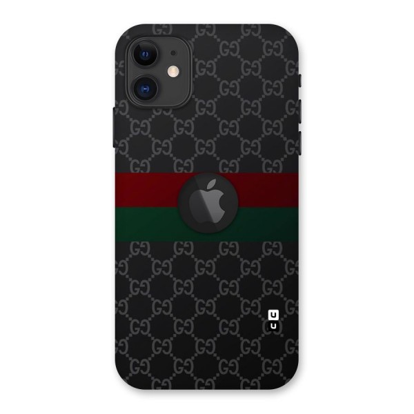 Royal Stripes Design Back Case for iPhone 11 Logo Cut