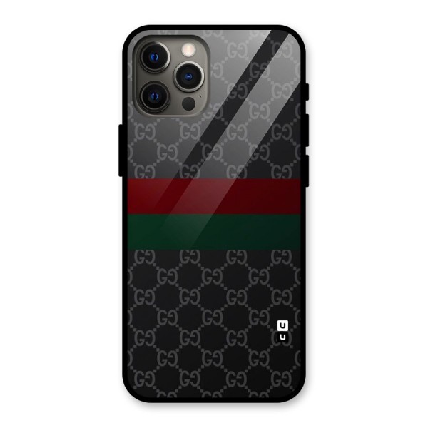 Royal Stripes Design Glass Back Case for iPhone 12 Pro Max