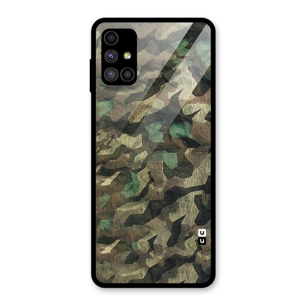 Rugged Army Glass Back Case for Galaxy M51