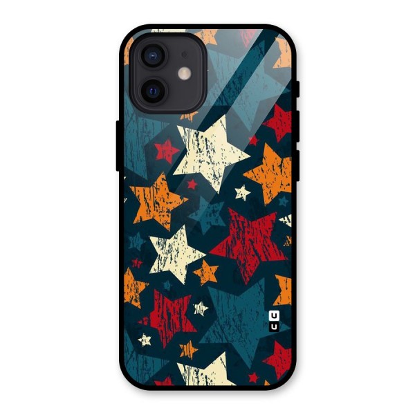 Rugged Star Design Glass Back Case for iPhone 12