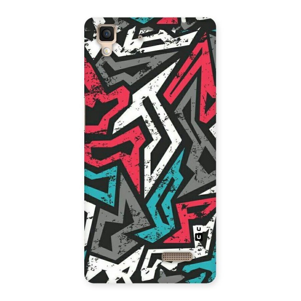 Rugged Strike Abstract Back Case for Oppo R7