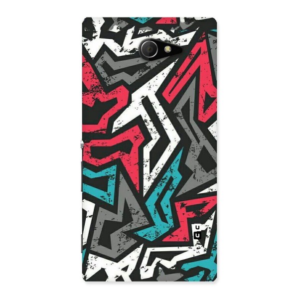 Rugged Strike Abstract Back Case for Sony Xperia M2