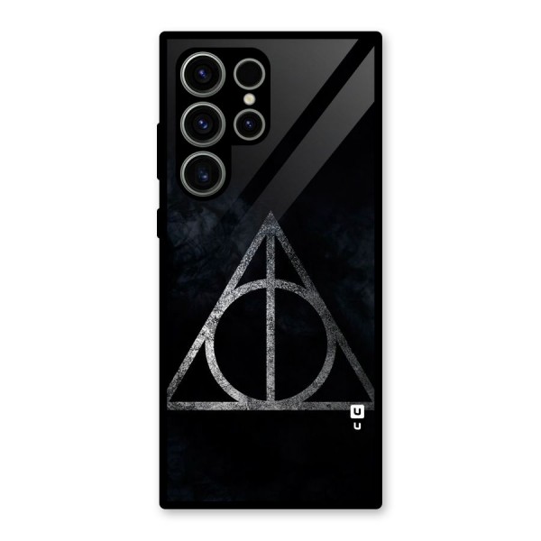 Rugged Triangle Design Glass Back Case for Galaxy S23 Ultra