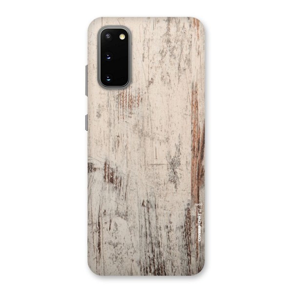 Rugged Wooden Texture Back Case for Galaxy S20