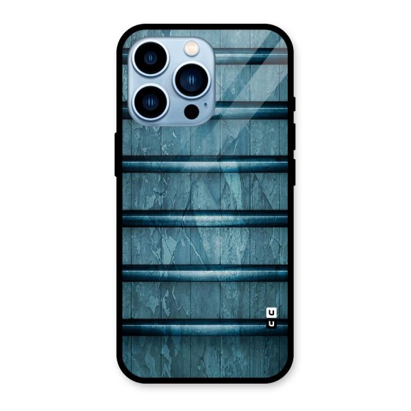 Rustic Blue Shelf Glass Back Case for iPhone 13 Pro