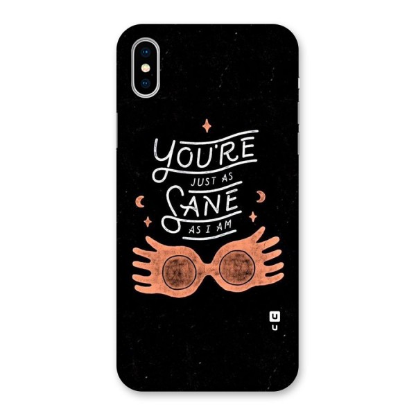 Sane As I Back Case for iPhone X
