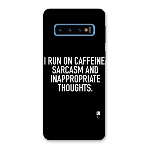 Sarcasm And Caffeine Back Case for Galaxy S10