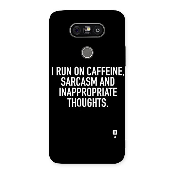 Sarcasm And Caffeine Back Case for LG G5