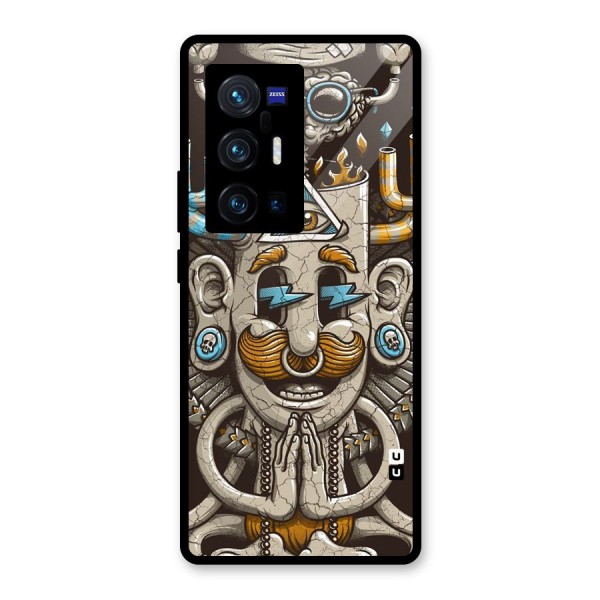 Sculpture Design Glass Back Case for Vivo X70 Pro Plus
