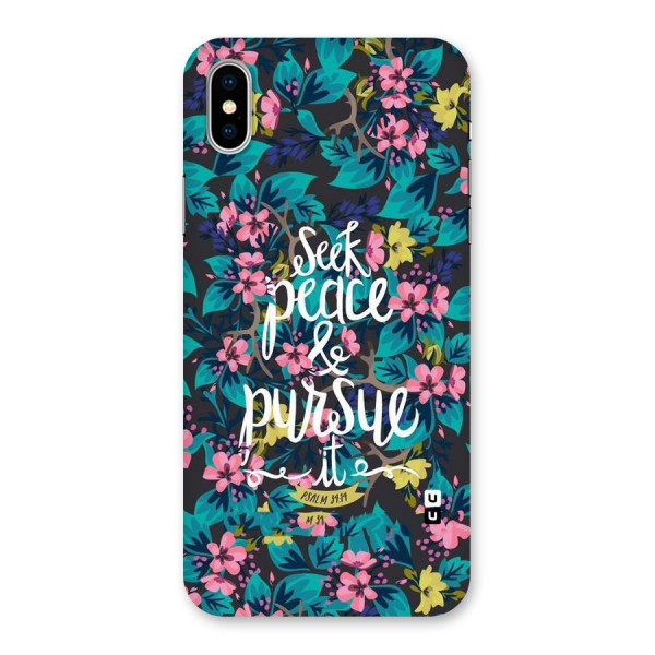 Seek Peace Back Case for iPhone X