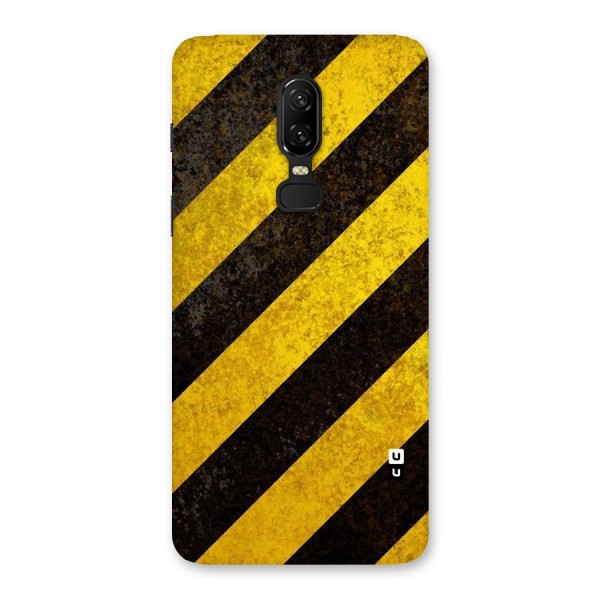 Shaded Yellow Stripes Back Case for OnePlus 6