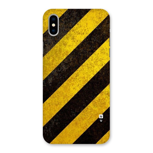Shaded Yellow Stripes Back Case for iPhone X