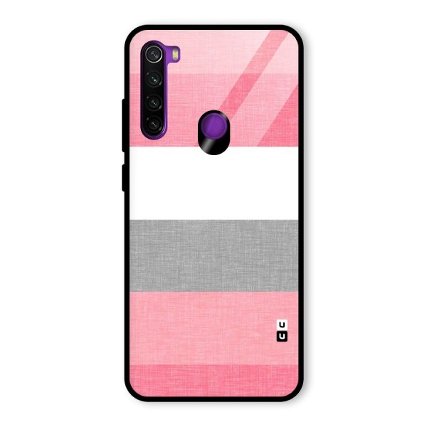 Shades Pink Stripes Glass Back Case for Redmi Note 8