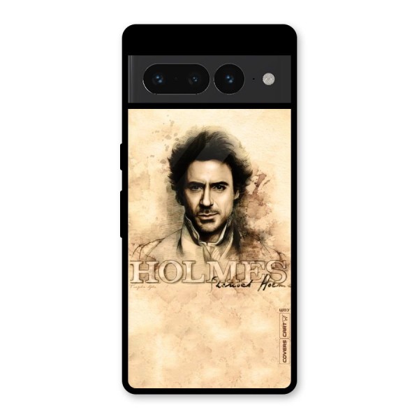 Sherlock Holmes Fan Art Glass Back Case for Google Pixel 7 Pro