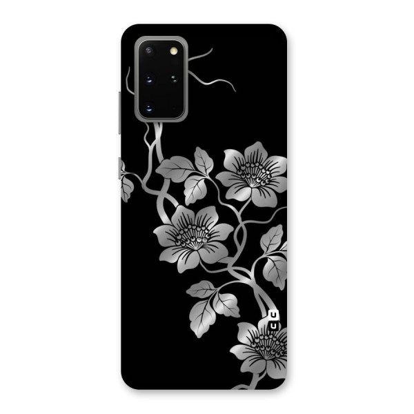 Silver Grey Flowers Back Case for Galaxy S20 Plus