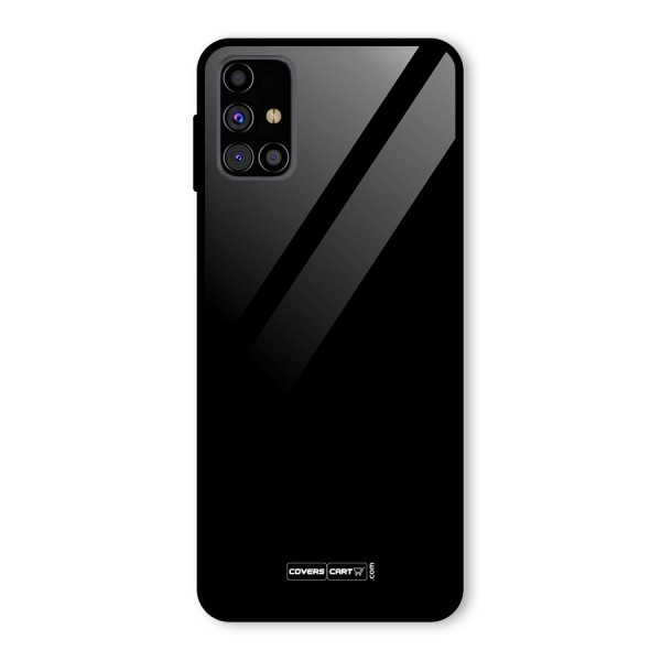 Simple Black Glass Back Case for Galaxy M31s